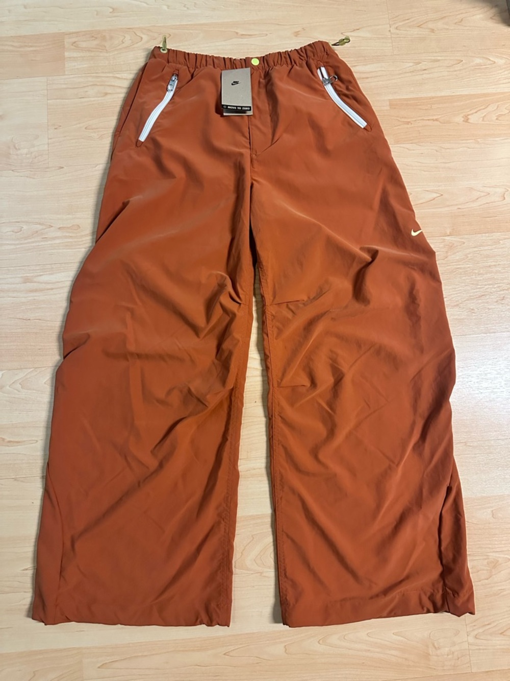 Nike Men’s Orange Wide-Leg  Active Pants